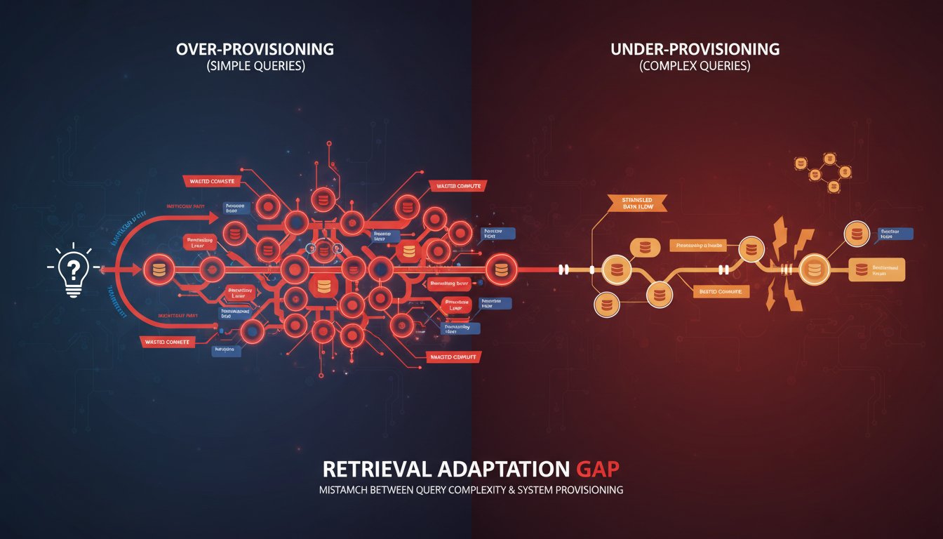 The Retrieval Adaptation Gap: Why Your Enterprise RAG Wastes 60% of Processing Power on One-Size-Fits-All Strategies
