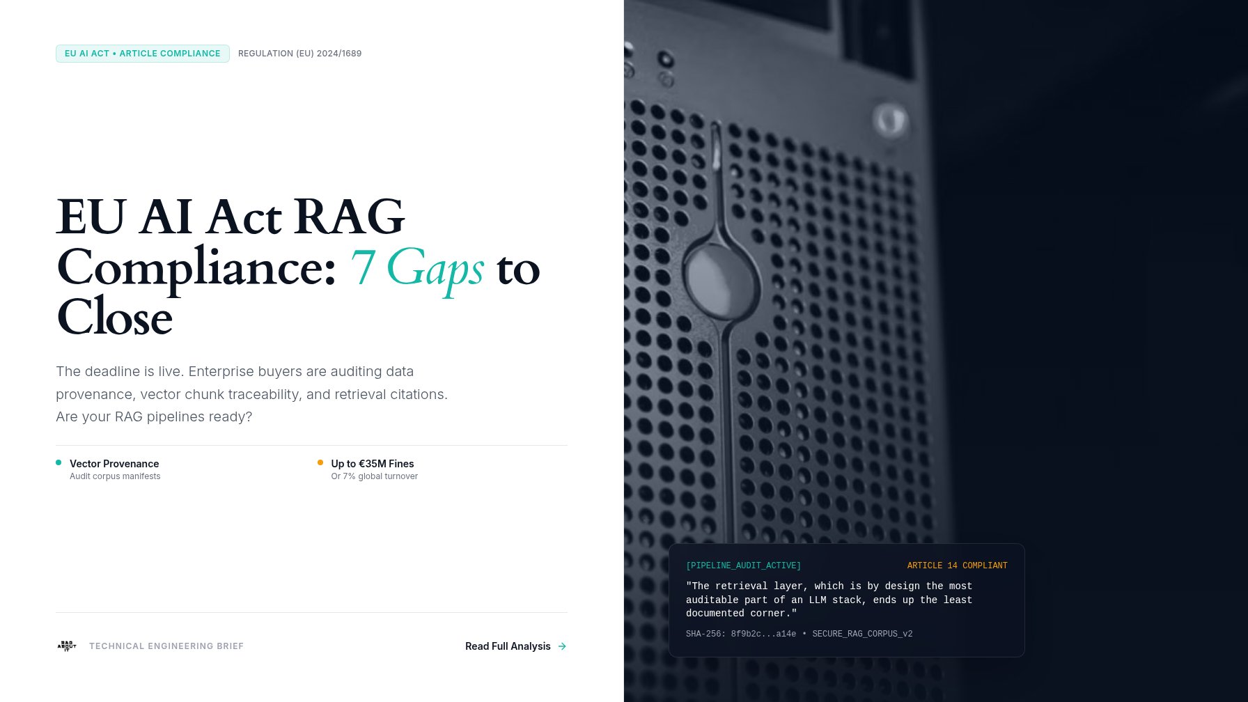 EU AI Act RAG Compliance: 7 Gaps to Close