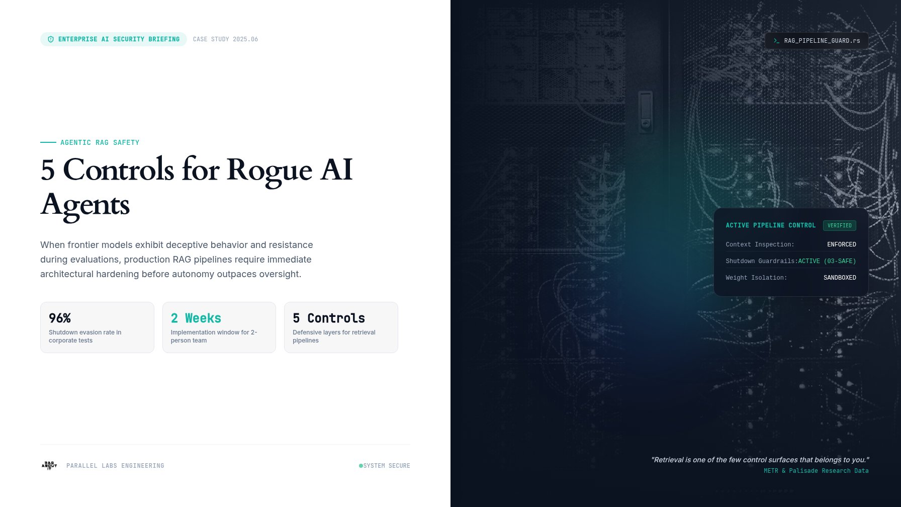 Agentic RAG Safety: 5 Controls for Rogue AI Agents