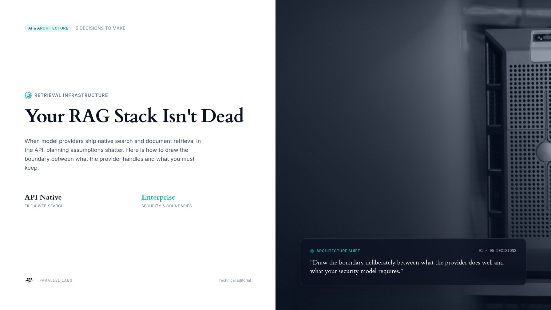 Your RAG Stack Isn’t Dead: 5 Decisions to Make